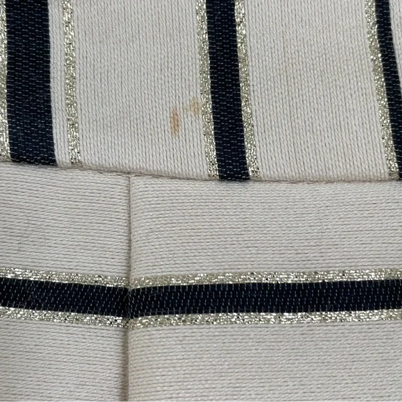 J. CREW Women’s Metallic Gold & Black Stripe Mini Skirt Size 4 - Picture 6 of 11
